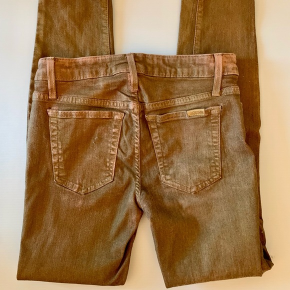 Joes “ The Skinny” Stretch Deep Antiqued Mustard Gold Jeans Size 28 - Picture 4 of 5